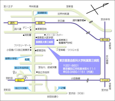 日本森田療法学会事務局地図